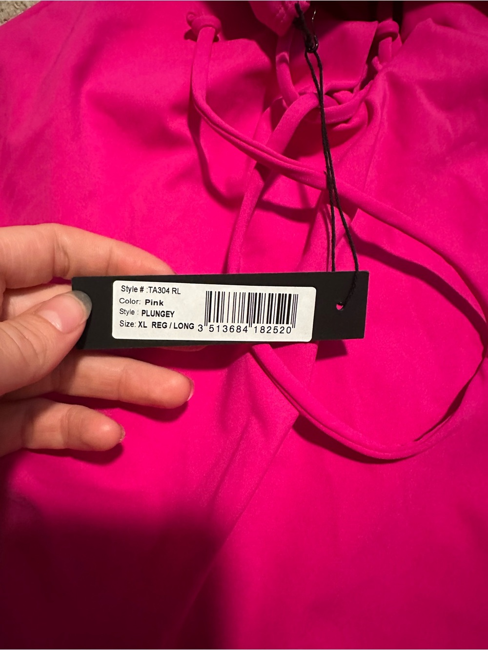 NWT TA3 Plungey one piece swimsuit pink extra large regular - Picture 4 of 4